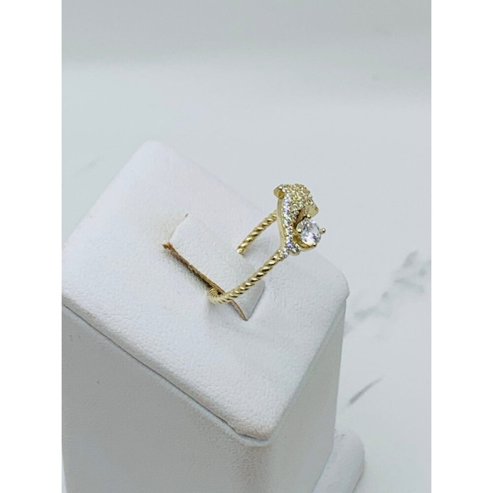 14k Solid Gold Women’s Ring Size 8 Dolphin - image 5